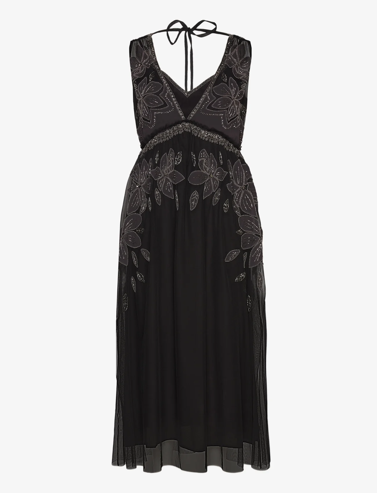 AllSaints - LAIA EMB DRESS - vidutinio ilgio suknelės - black - 0