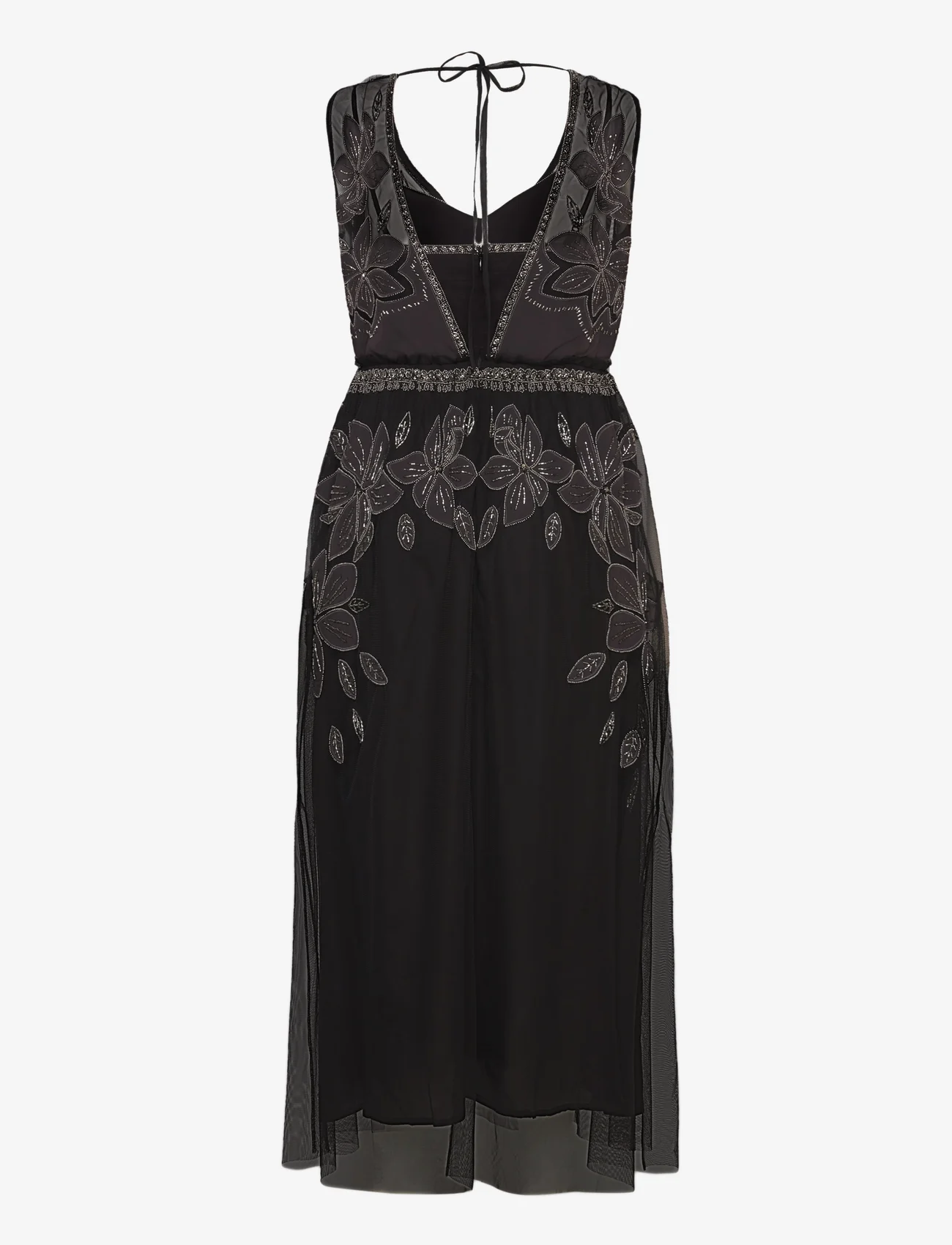 AllSaints - LAIA EMB DRESS - midi kjoler - black - 1