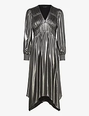 AllSaints - ESTELLE METALLIC DRESS - vakarėlių drabužiai išparduotuvių kainomis - gunmetal grey - 0
