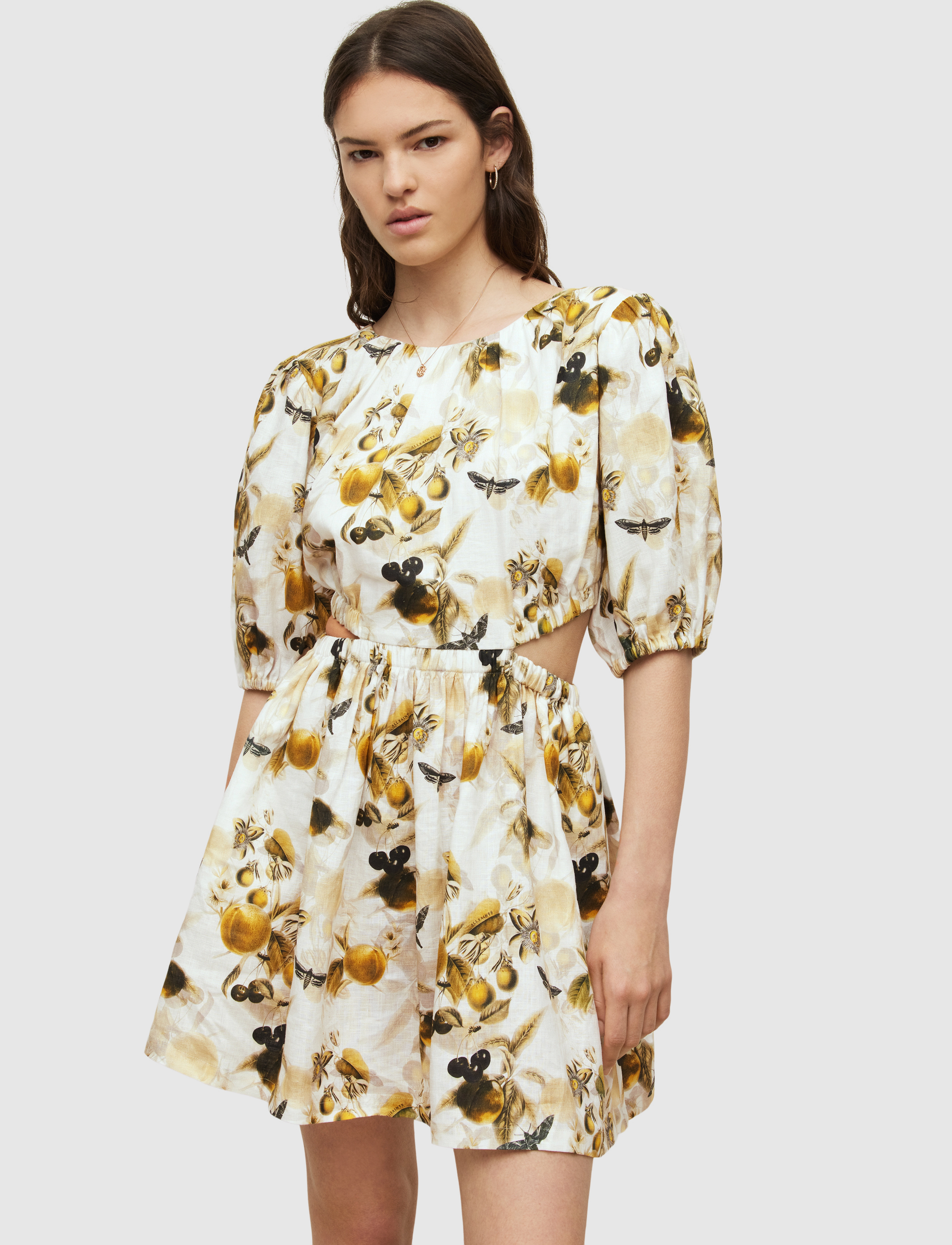 AllSaints COLETTE SOLEIL DRESS - Kjoler - OCHRE YELLOW / multi