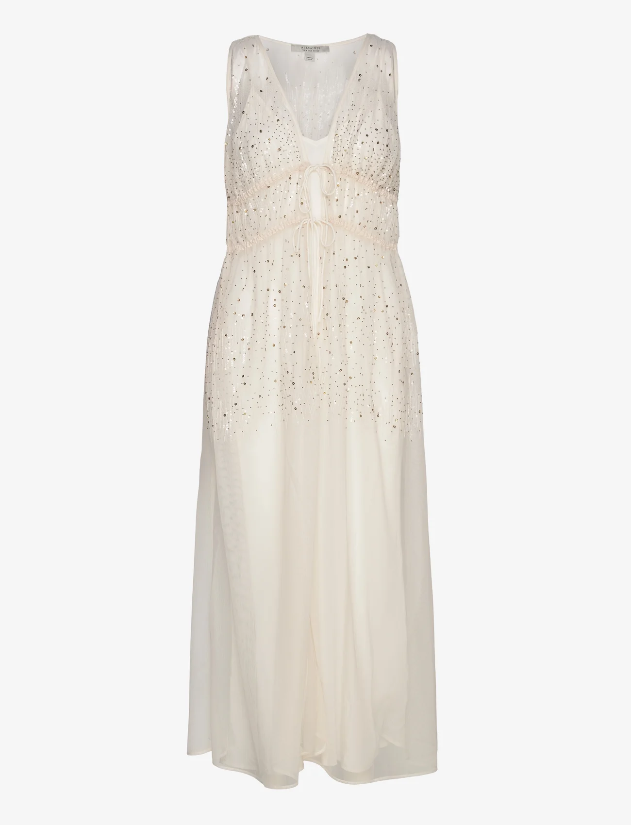 AllSaints - ROBYN EMB DRESS - midi dresses - off white - 0