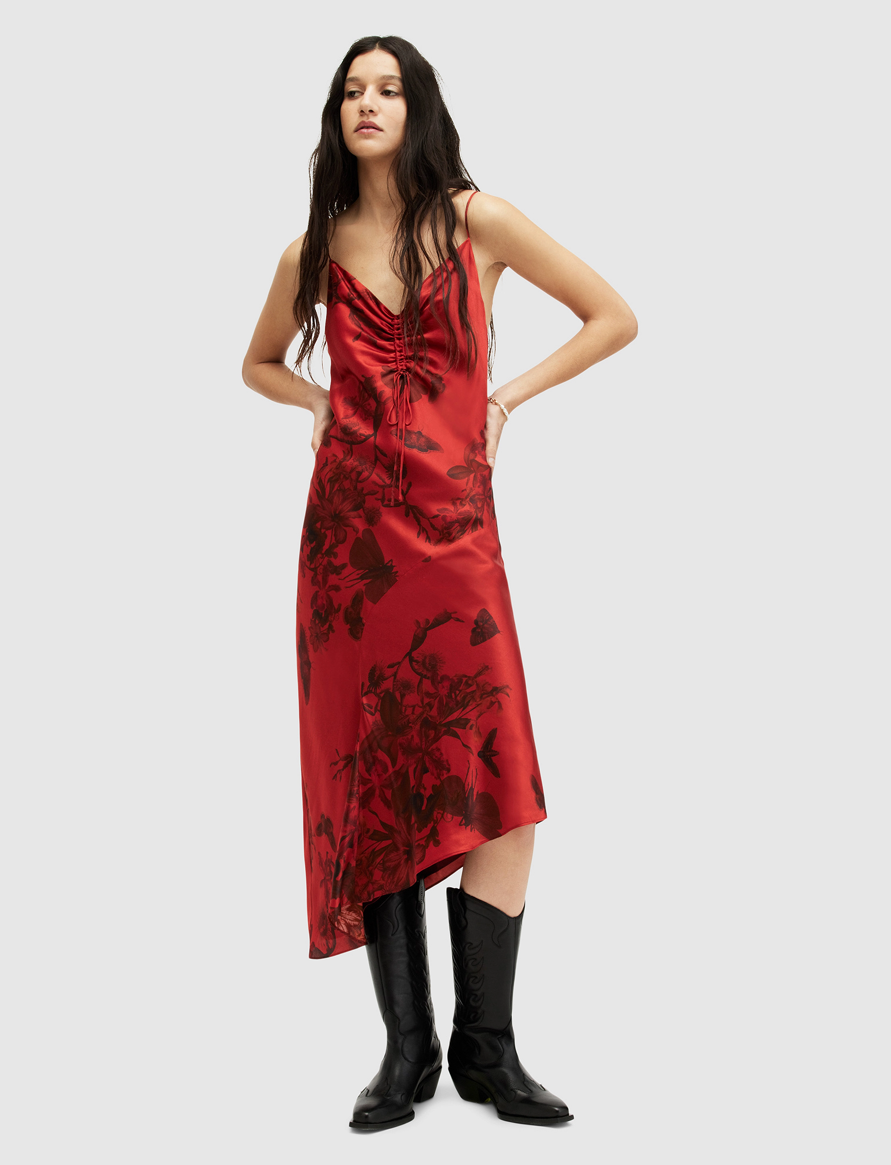 AllSaints - ALEXIA SANIBEL DRESS - rust red - 4