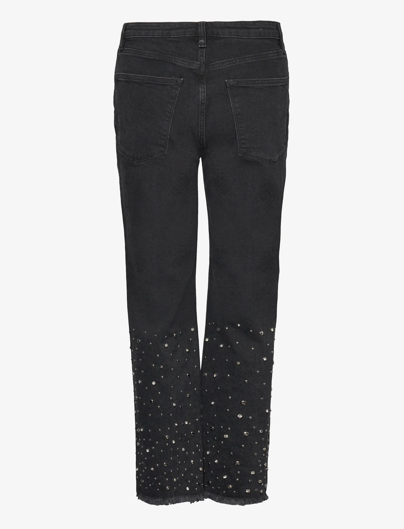 AllSaints - EVIE STUDDED JEAN - straight jeans - washed black - 1