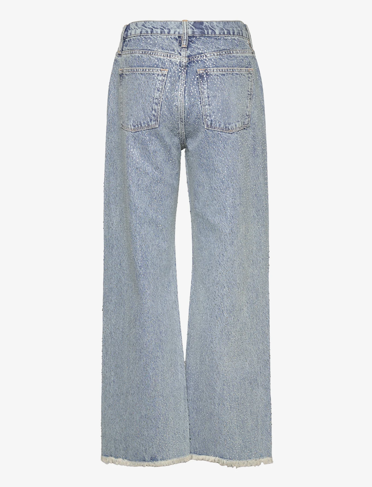 AllSaints - WENDEL CRYSTAL JEANS - džinsa bikses ar platām starām - light indigo - 1
