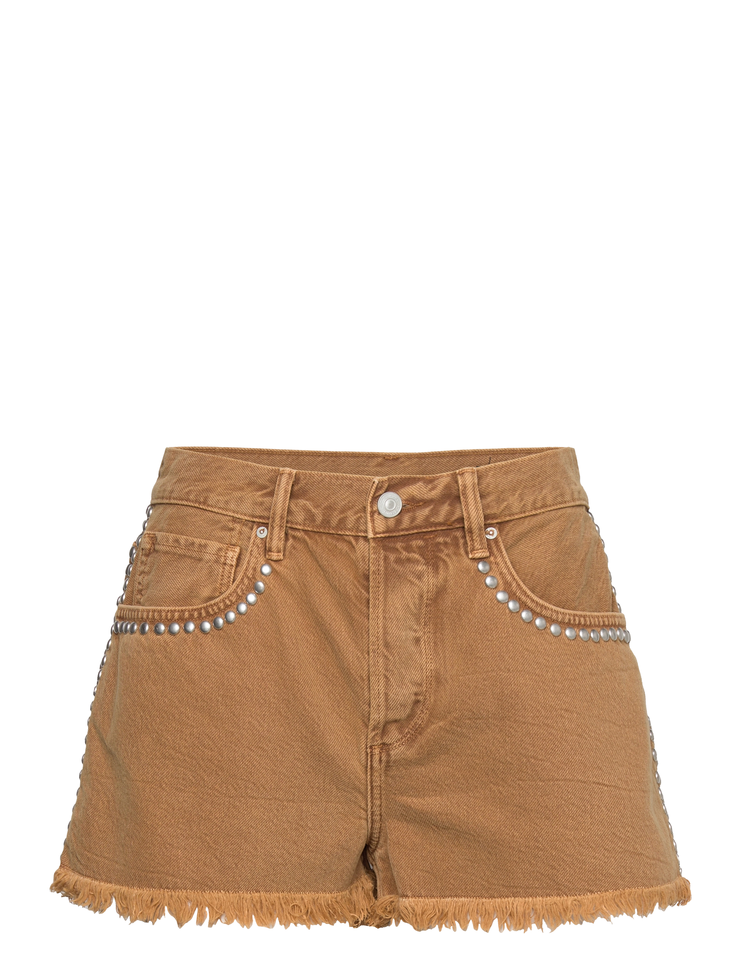 AllSaints HEIDI STUDDED SHORTS -  - LIGHT BROWN / brown