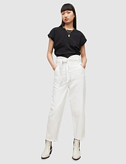 AllSaints - SAMMY PAPERBAG JEAN - straight leg trousers - white - 7