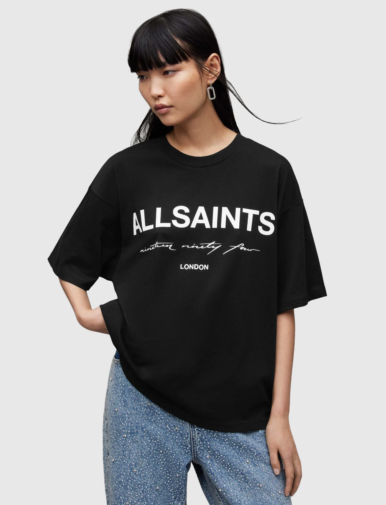 AllSaints - HELIS CARLIE TEE - t-shirts - black - 0