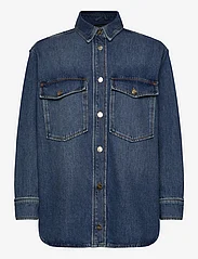 AllSaints - ALBA OVERSIZED SHIRT - overhemden met lange mouwen - mid indigo - 0
