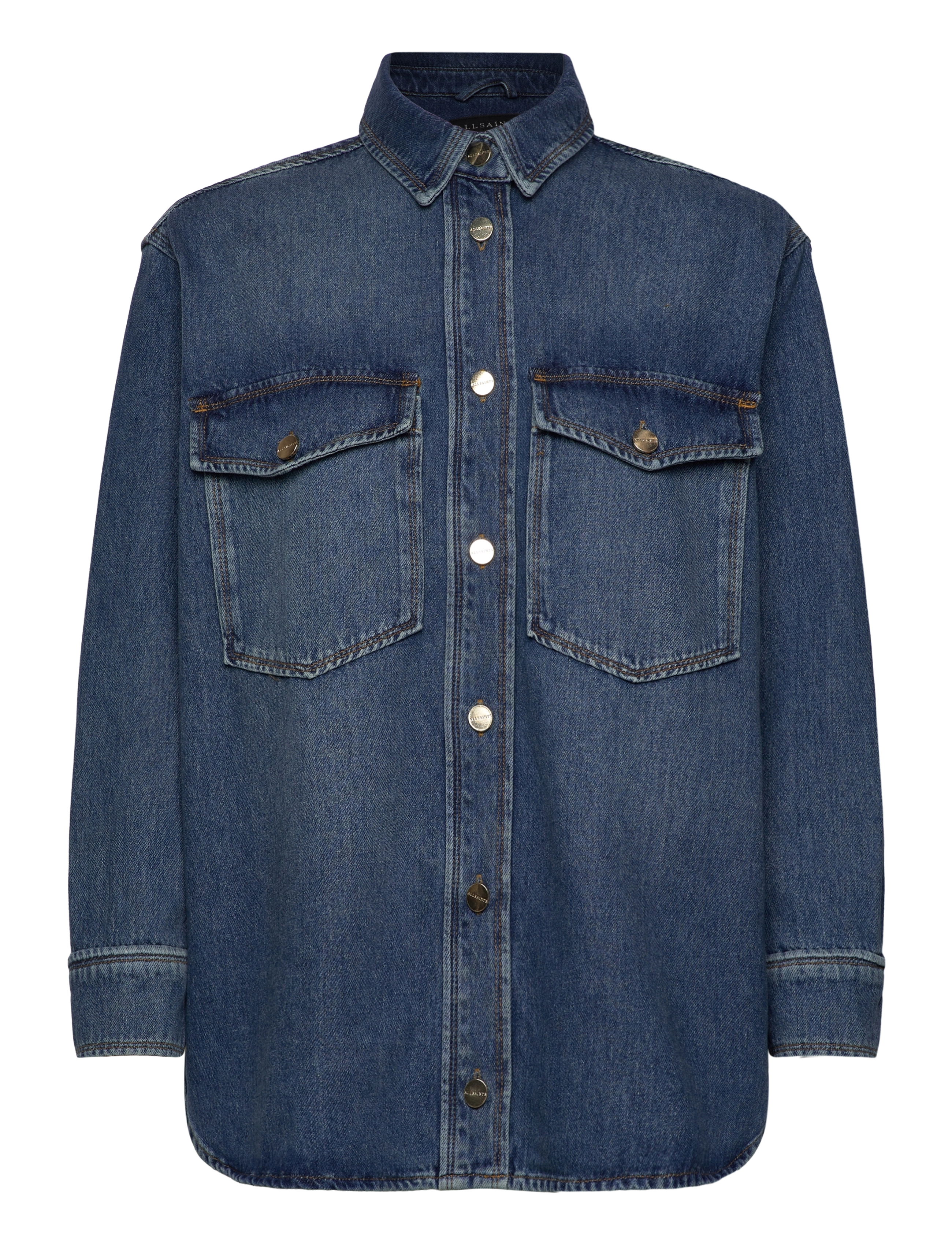 AllSaints - ALBA OVERSIZED SHIRT - mid indigo - 1