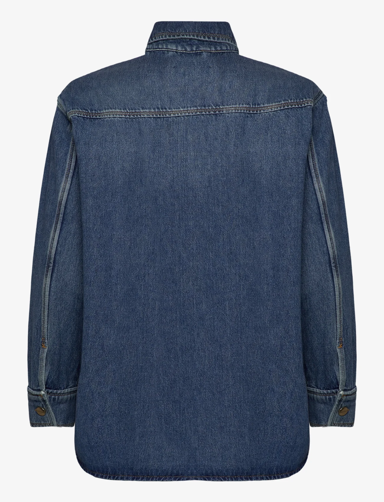 AllSaints - ALBA OVERSIZED SHIRT - langærmede skjorter - mid indigo - 1