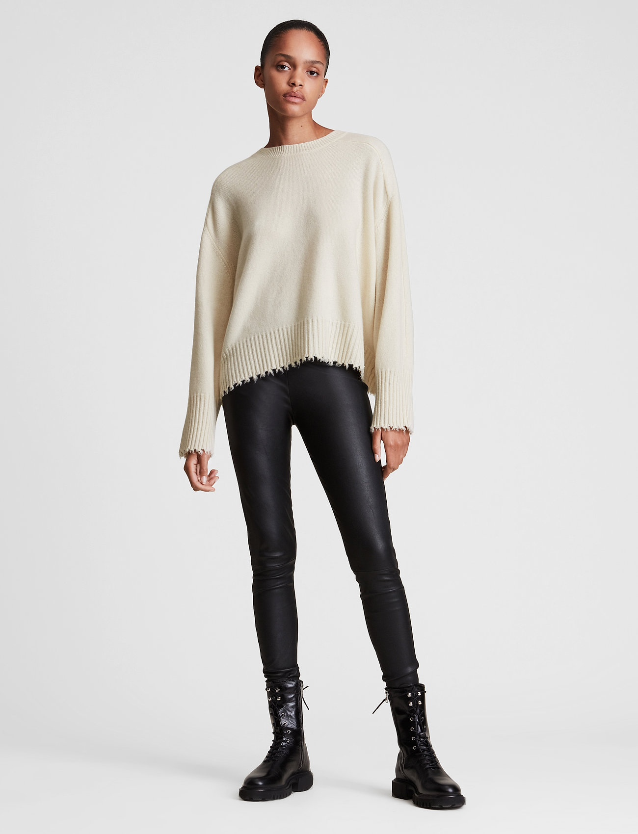 AllSaints - KIERA CASHMERE CREW - ivory white - 2
