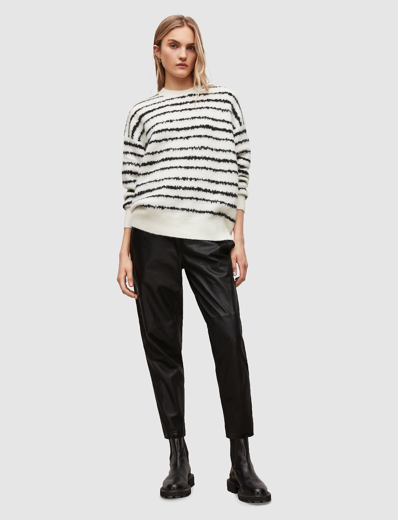 AllSaints - ROSCO JUMPER - chalk white/black - 3