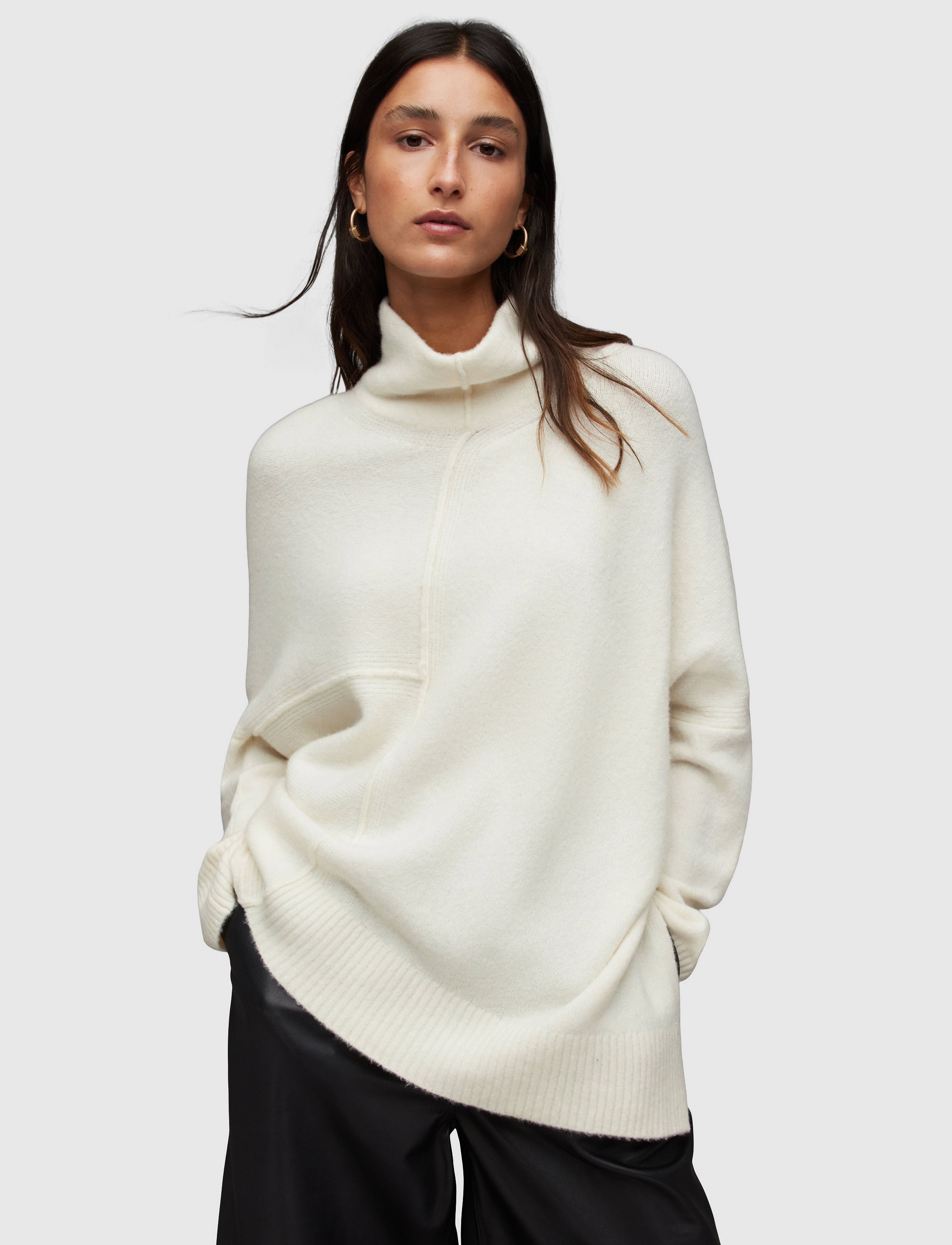 AllSaints - LOCK ROLL NECK - chalk white - 1