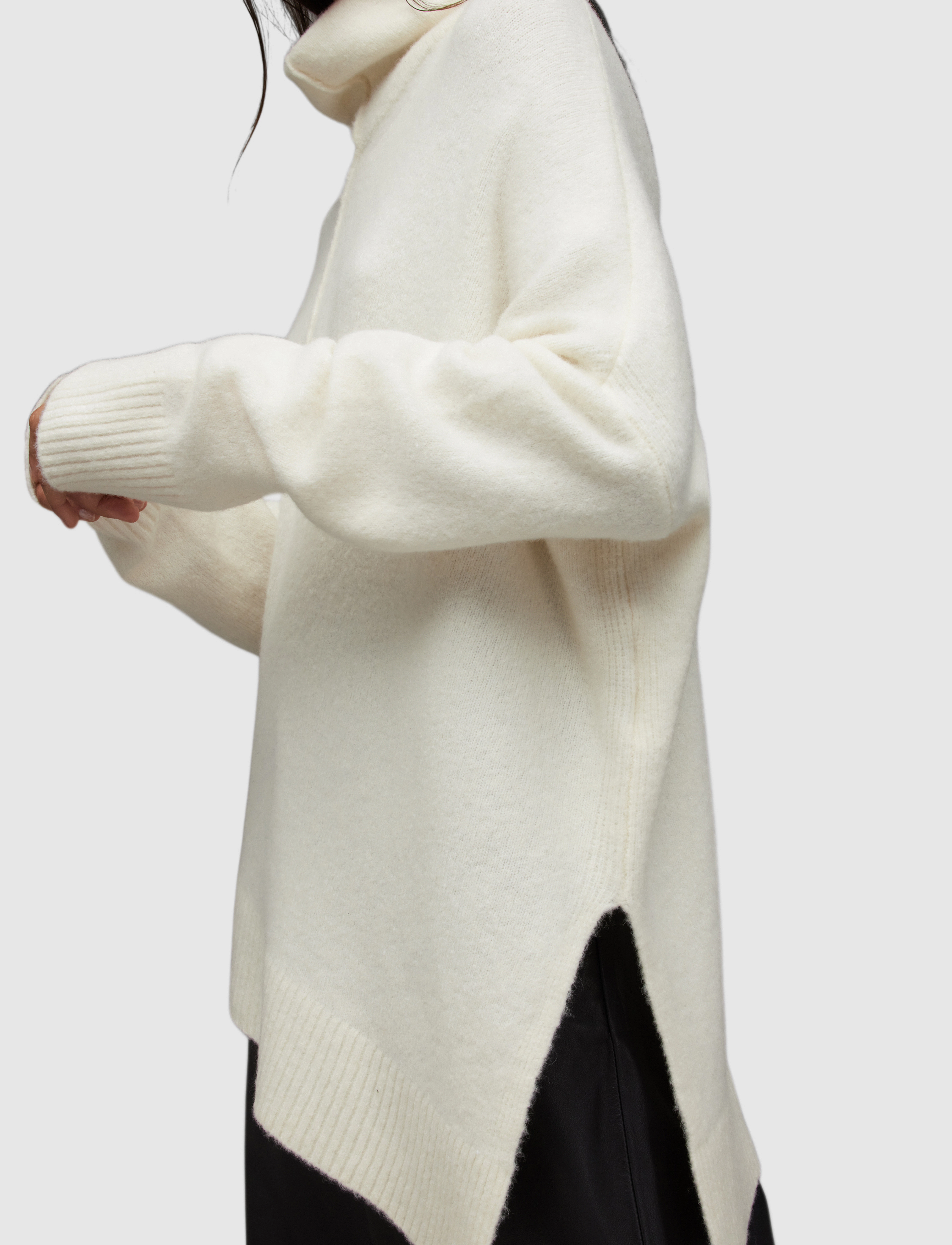 AllSaints - LOCK ROLL NECK - chalk white - 4