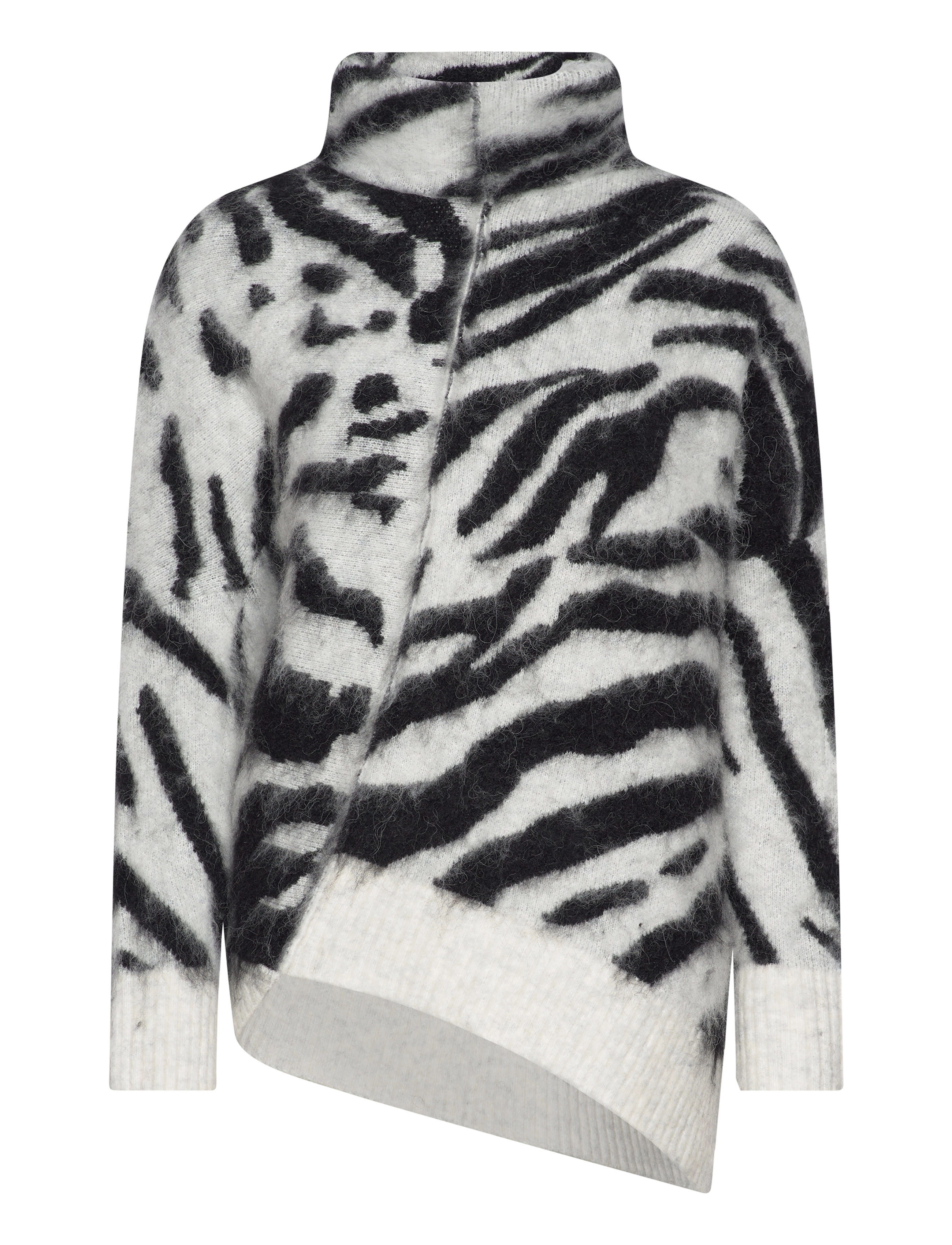 LOCK ZEBRA ROLL NECK - CHALK WHITE