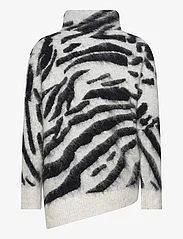 AllSaints - LOCK ZEBRA ROLL NECK - megztiniai su aukšta apykakle - chalk white/black - 1