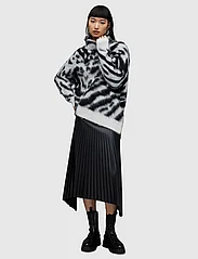 AllSaints - LOCK ZEBRA ROLL NECK - megztiniai su aukšta apykakle - chalk white/black - 4