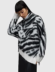 AllSaints - LOCK ZEBRA ROLL NECK - megztiniai su aukšta apykakle - chalk white/black - 6