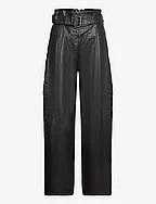 HARLYN LEATHER TROUSER - BLACK