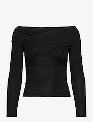 AllSaints - DELTA SHIMMER TOP - long-sleeved tops - black - 0