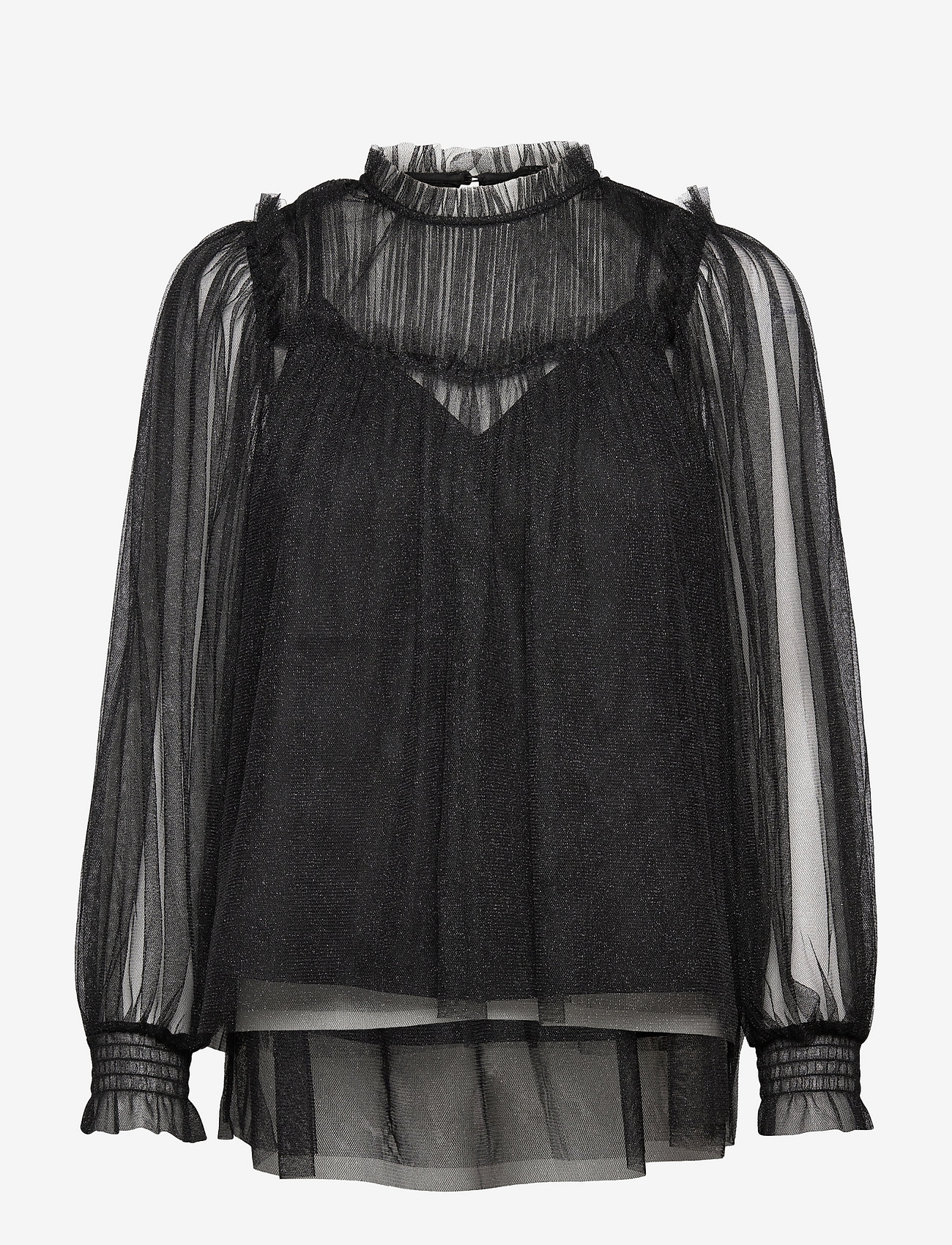 AllSaints - PERRI TOP - metallic black - 0