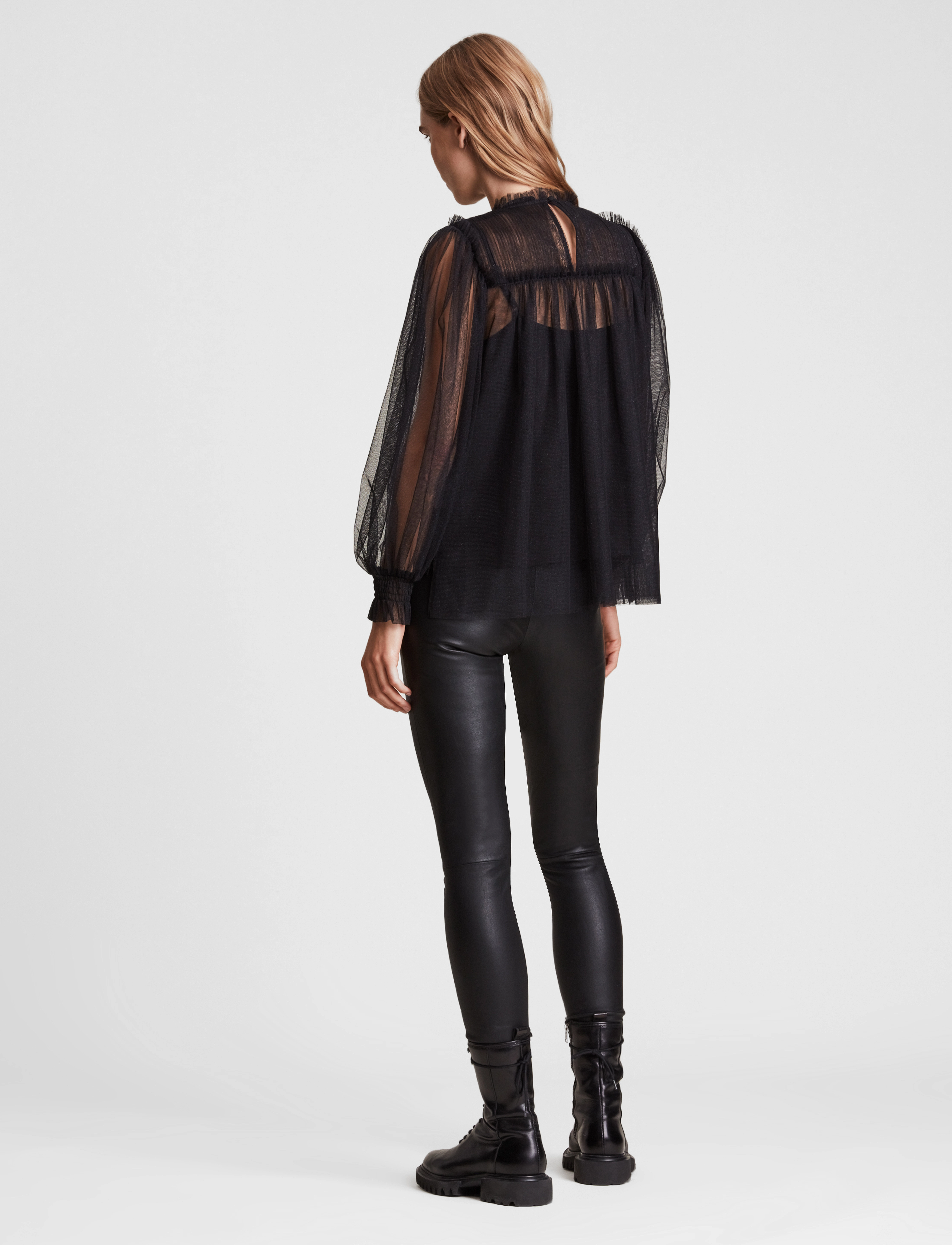 AllSaints - PERRI TOP - metallic black - 4