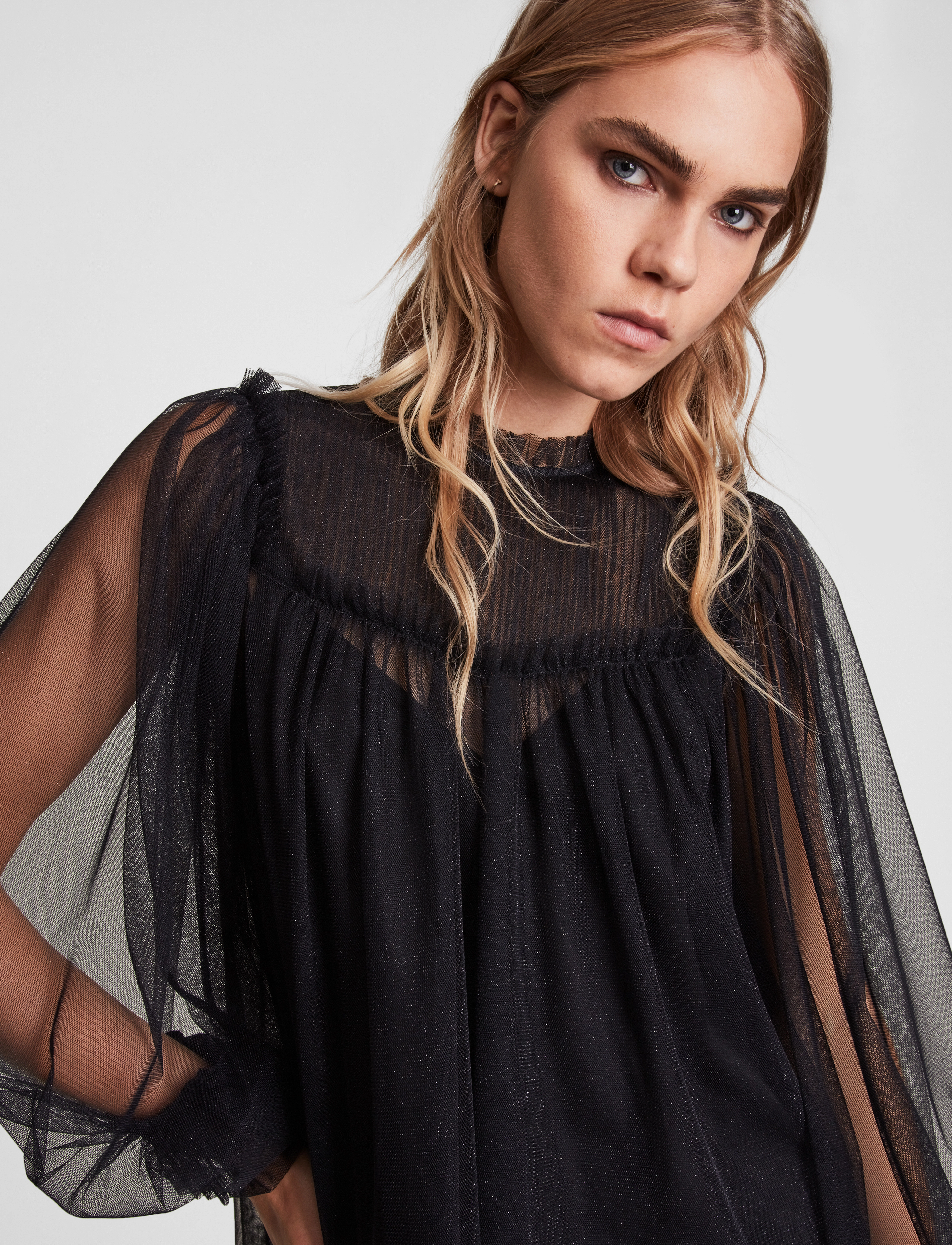 AllSaints - PERRI TOP - metallic black - 5
