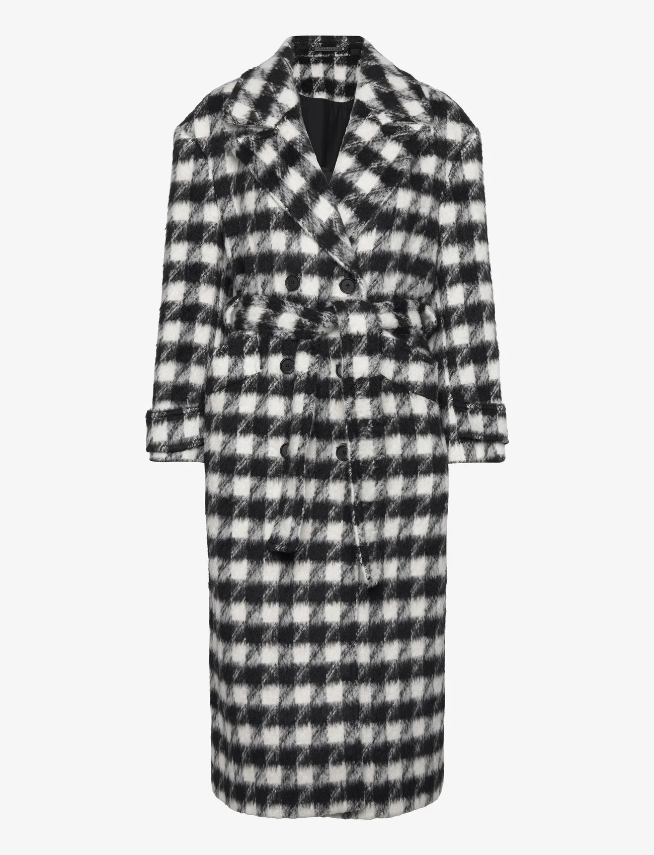 AllSaints - HAITHE CHECK COAT - Žieminiai paltai - black/white - 0