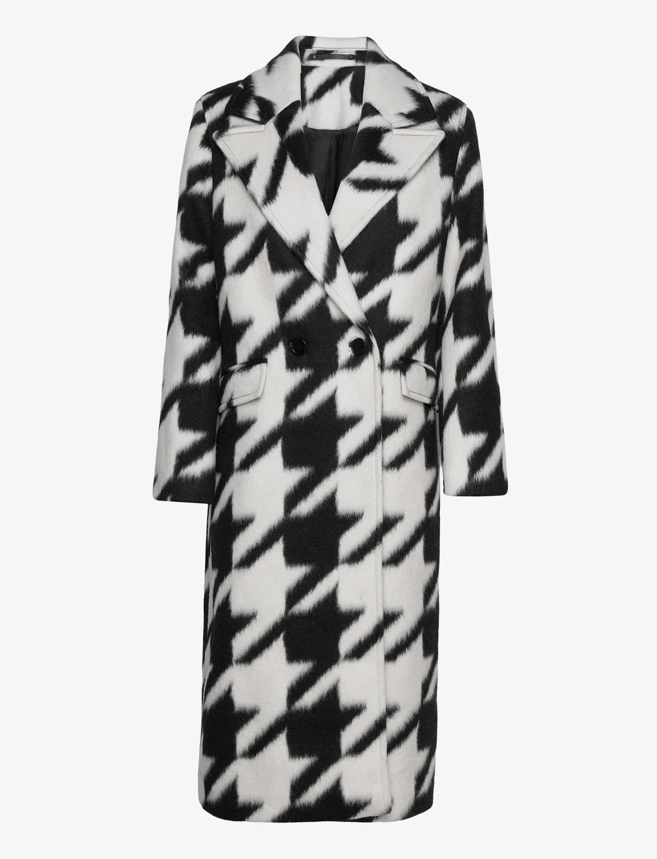 AllSaints - MABEL HOUNDSTOOTH CO - Žieminiai paltai - black/white - 0