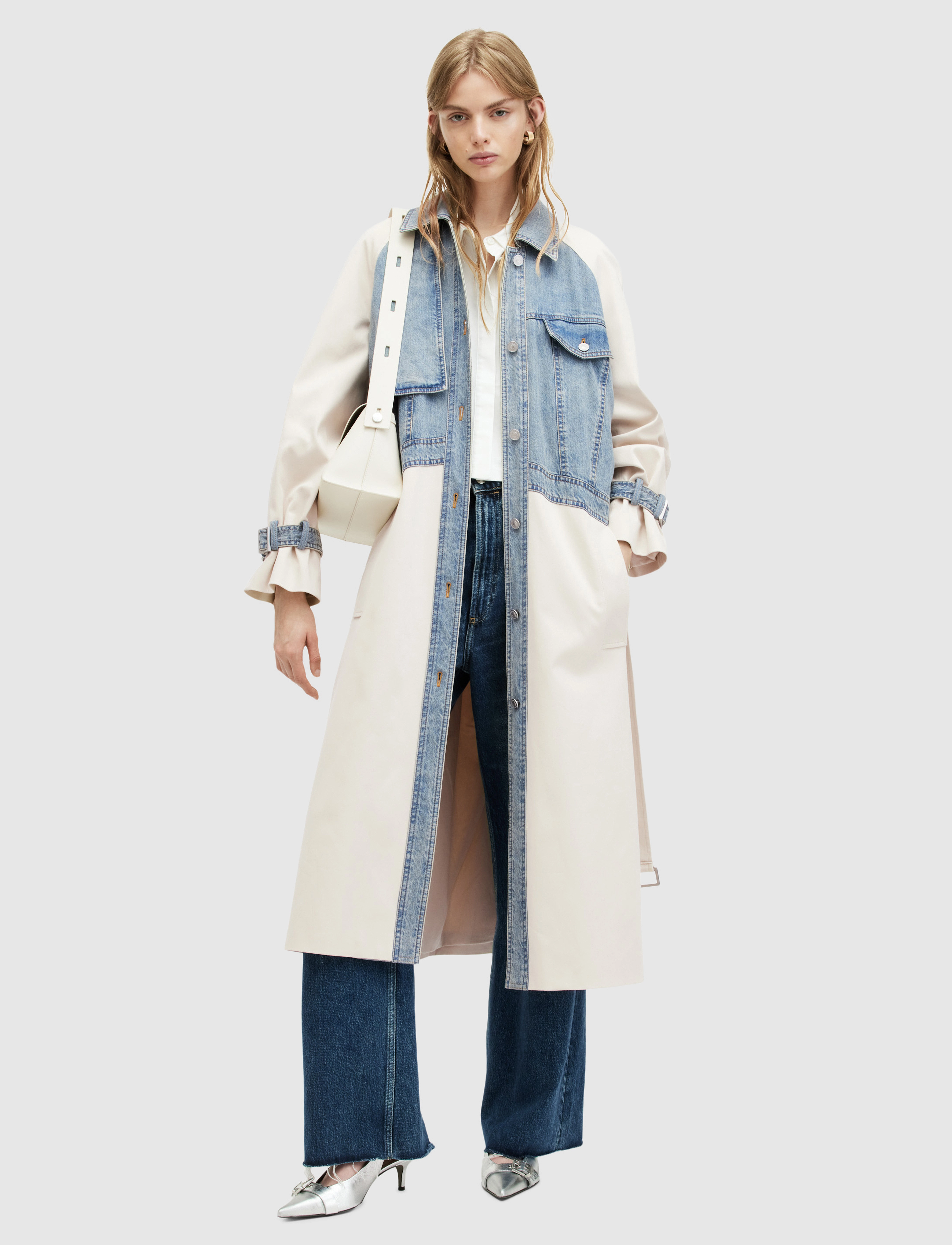 AllSaints - DAYLY TRENCH - stone white - 5