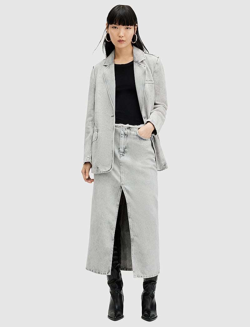 AllSaints - HONOR MAXI SKIRT - maxi nederdele - snow grey - 0