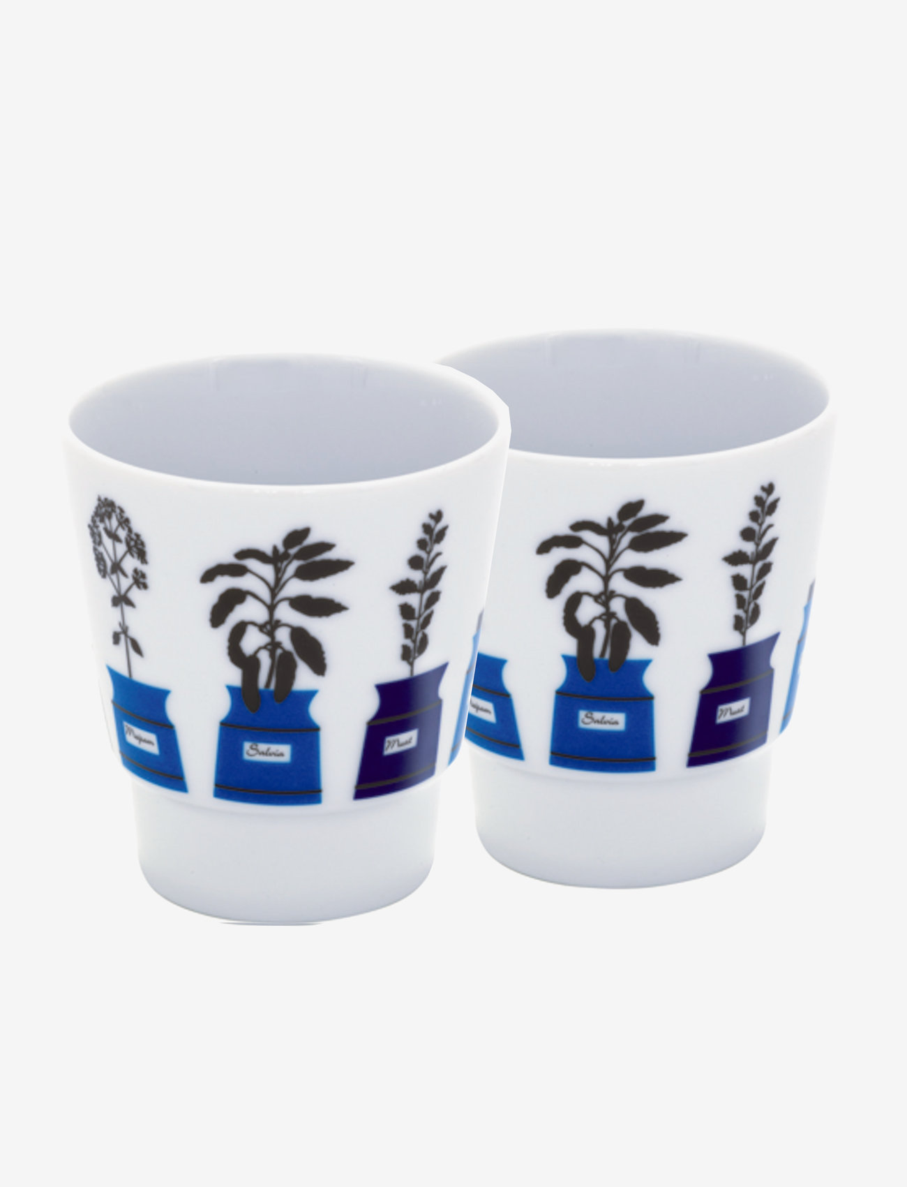 Almedahls - Persons spice cabinet mug, 2-pack - najniższe ceny - blue - 0