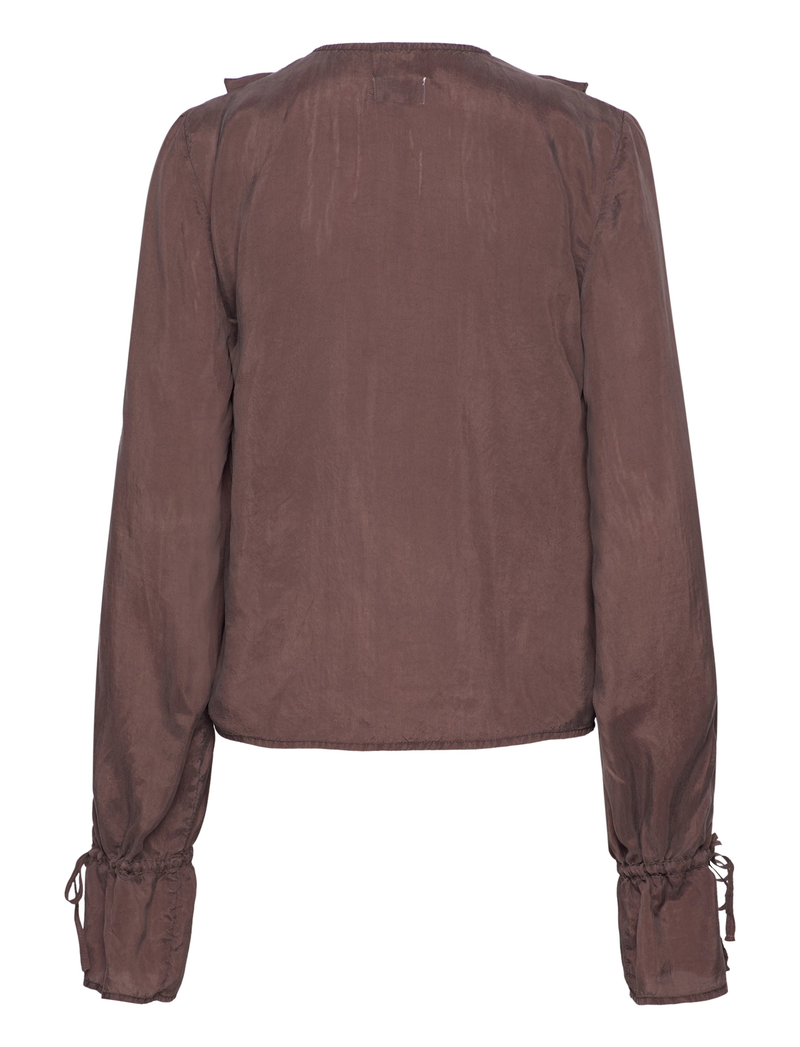 ALOHAS - Oceane Brown Blouse - langärmlige blusen - brown - 1