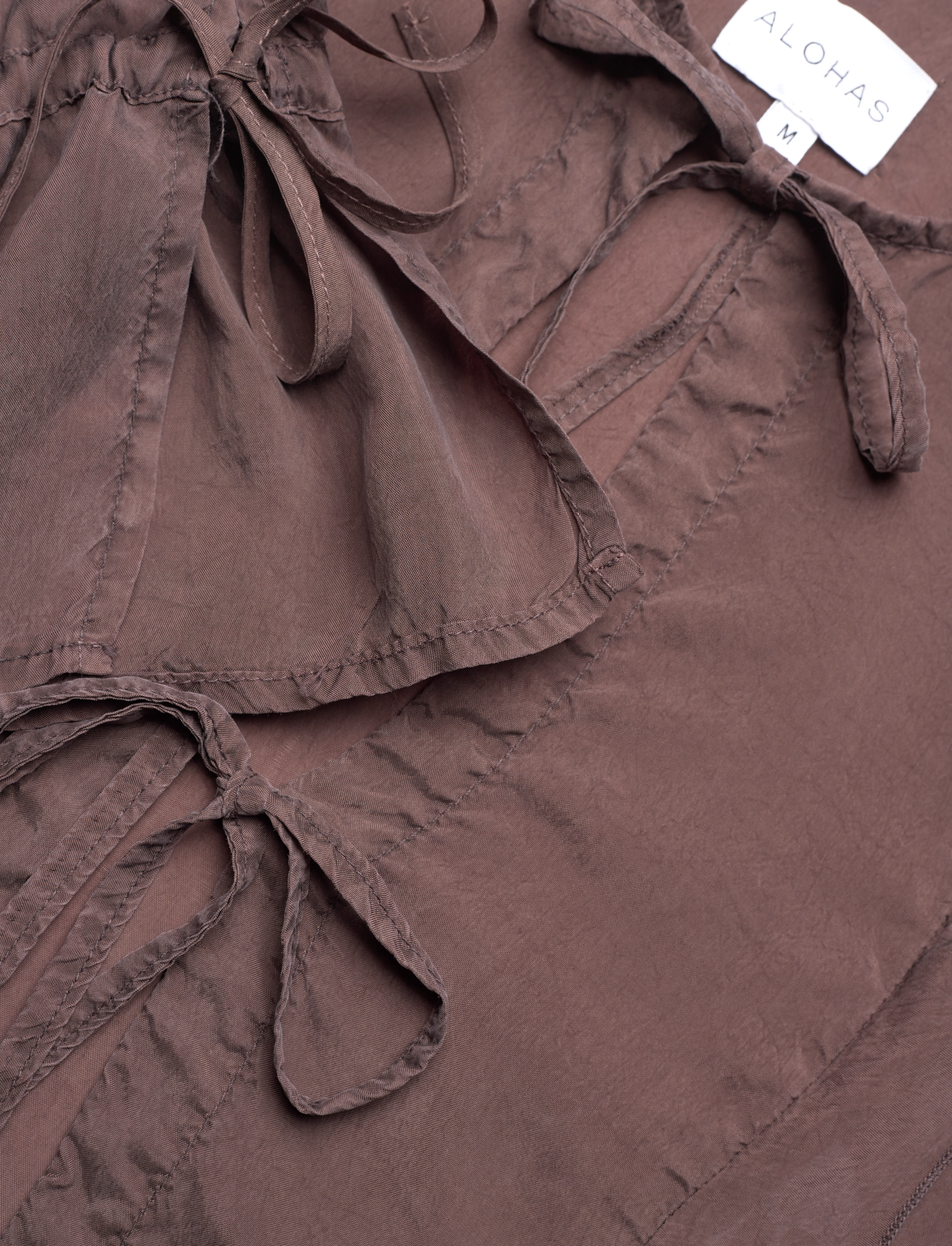 ALOHAS - Oceane Brown Blouse - langärmlige blusen - brown - 2