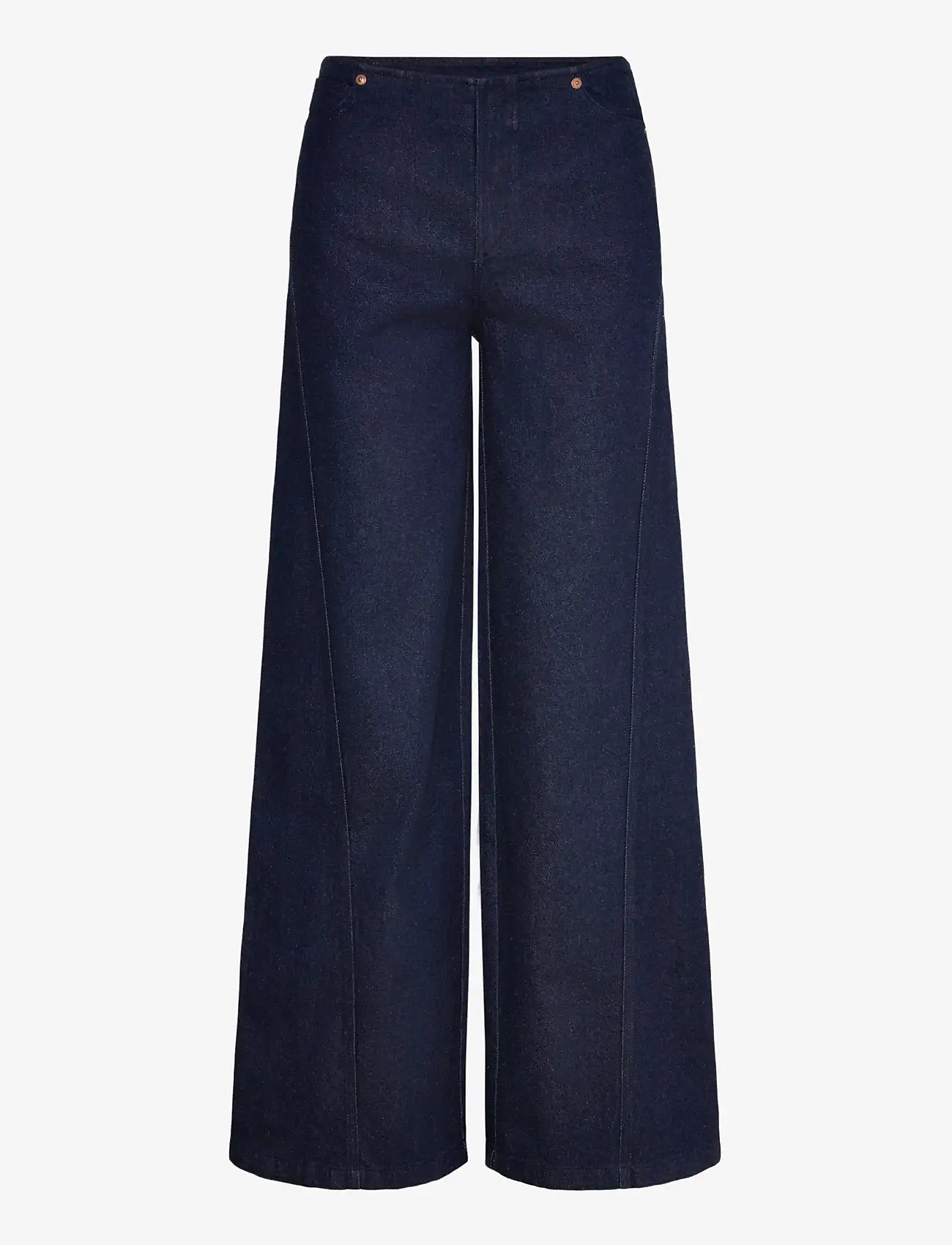 ALOHAS - Magda Indigo Denim Trousers - schlaghosen - black - 0