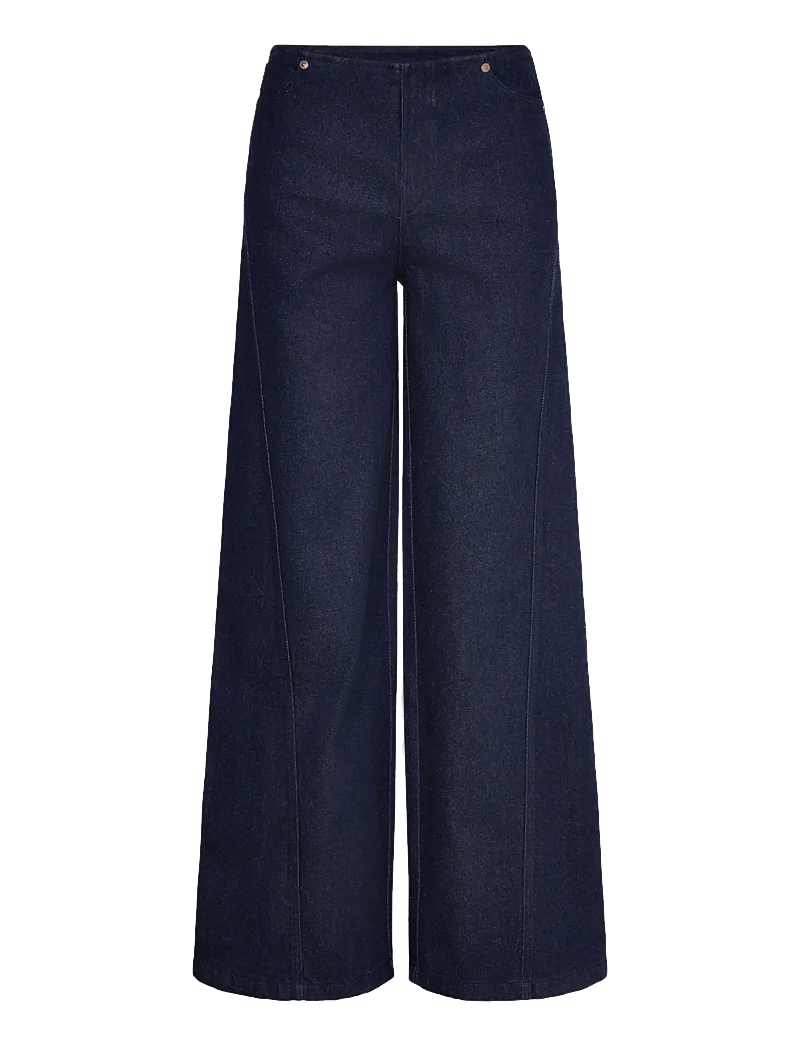 ALOHAS - Magda Indigo Denim Trousers - schlaghosen - black - 0