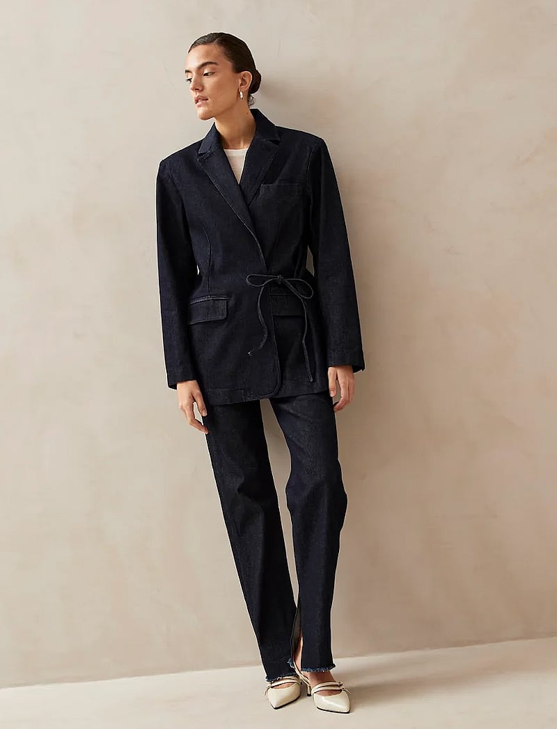 ALOHAS - Sandra Indigo Denim Jacket - blazere med bælte - indigo - 0