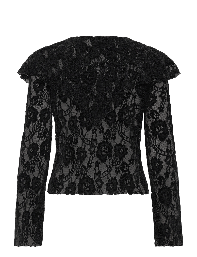 ALOHAS - Tolpa Lace Black Blouse - langärmlige blusen - lace black - 2