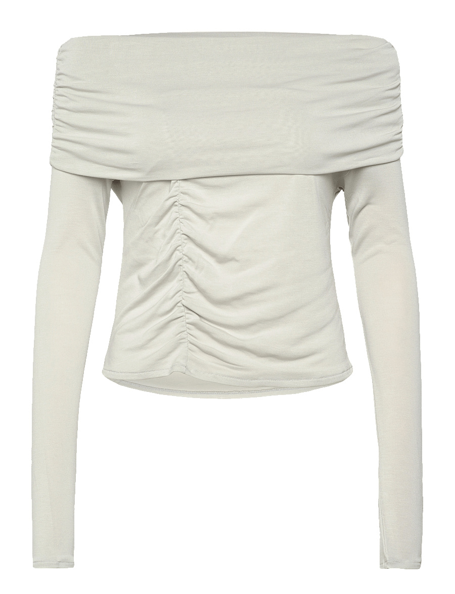 ALOHAS - Emica Gray Top - pikkade varrukatega topid - gray - 1