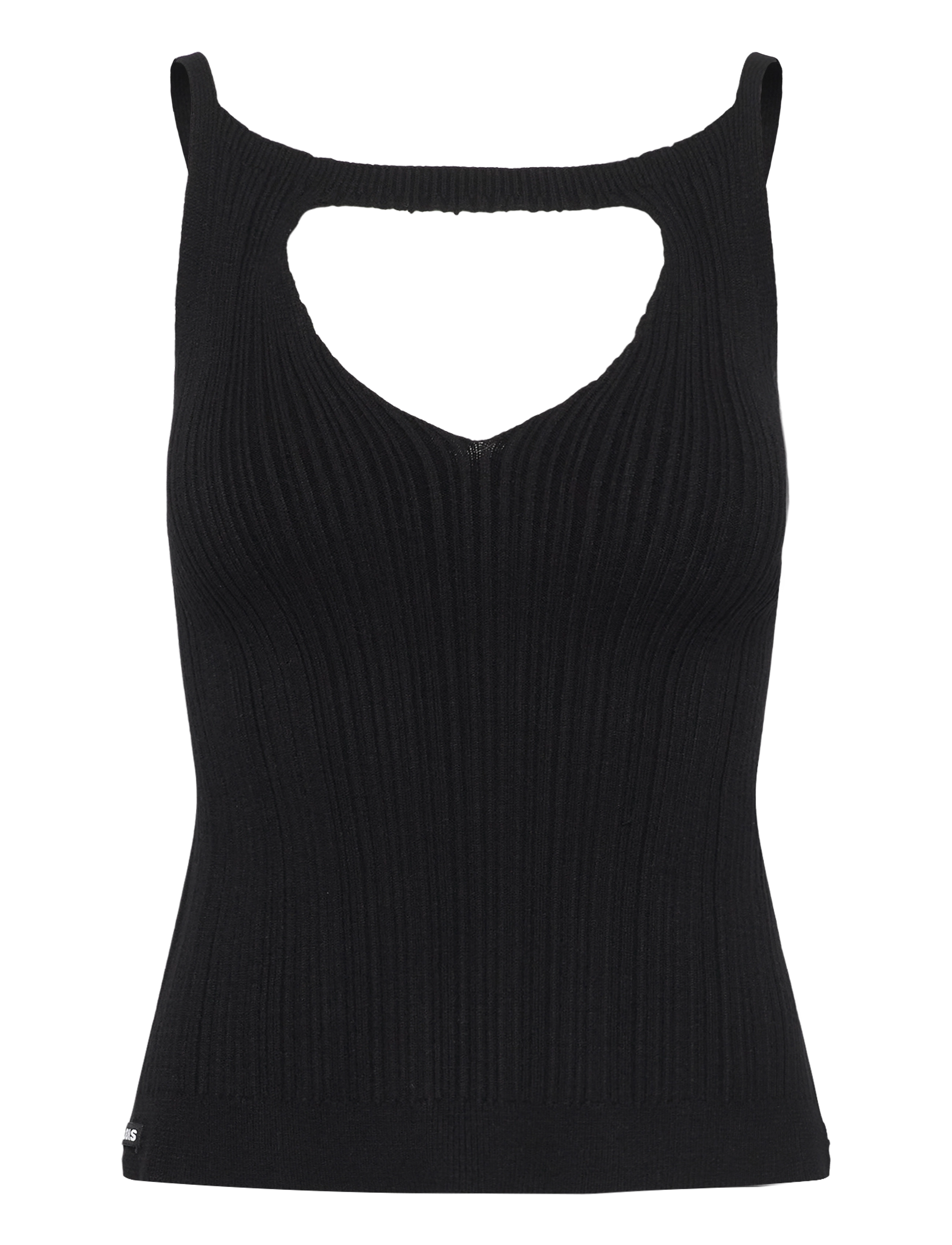 ALOHAS Temis Black Tricot Top, M, T-shirts & Oberteile, Schwarz - Sleeveless, Frauen