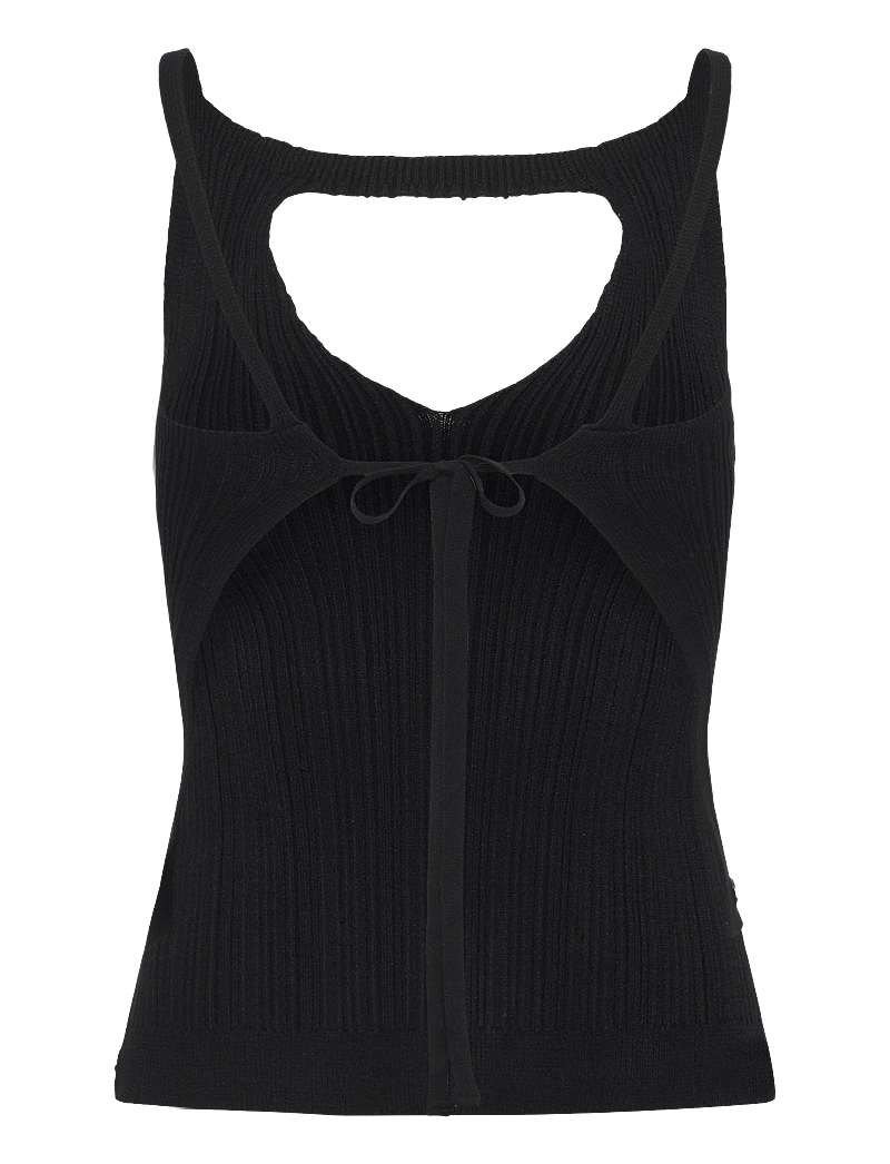 ALOHAS - Temis Black Tricot Top - linnen - black - 1