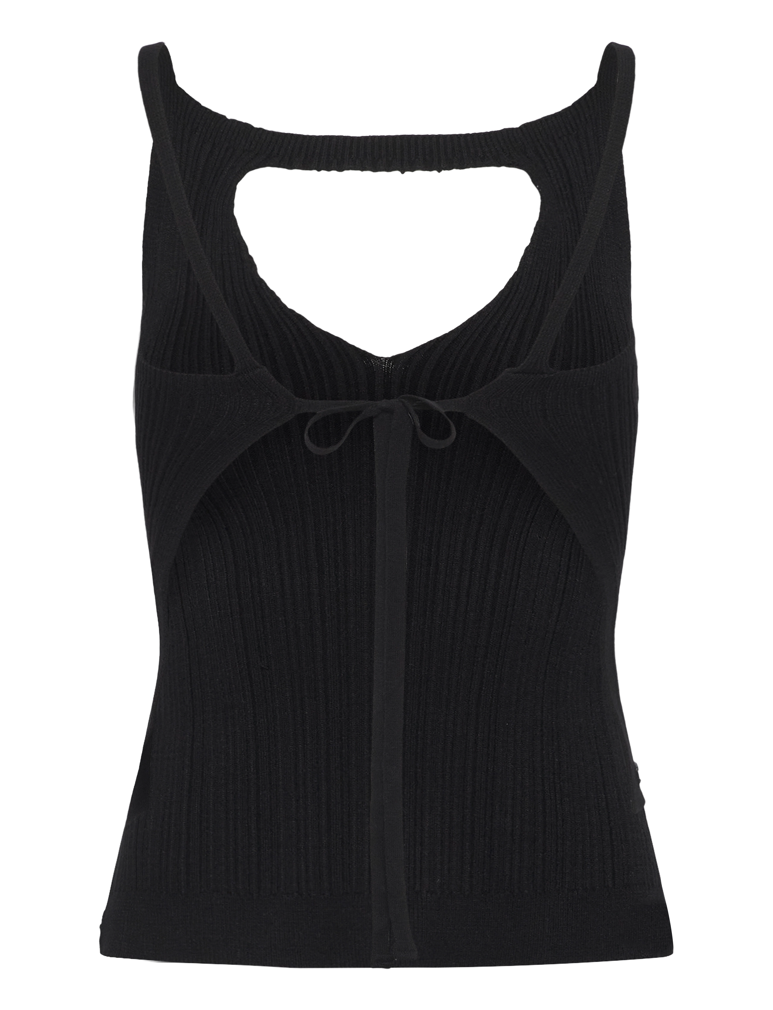 ALOHAS - Temis Black Tricot Top - topy bez rękawów - black - 1