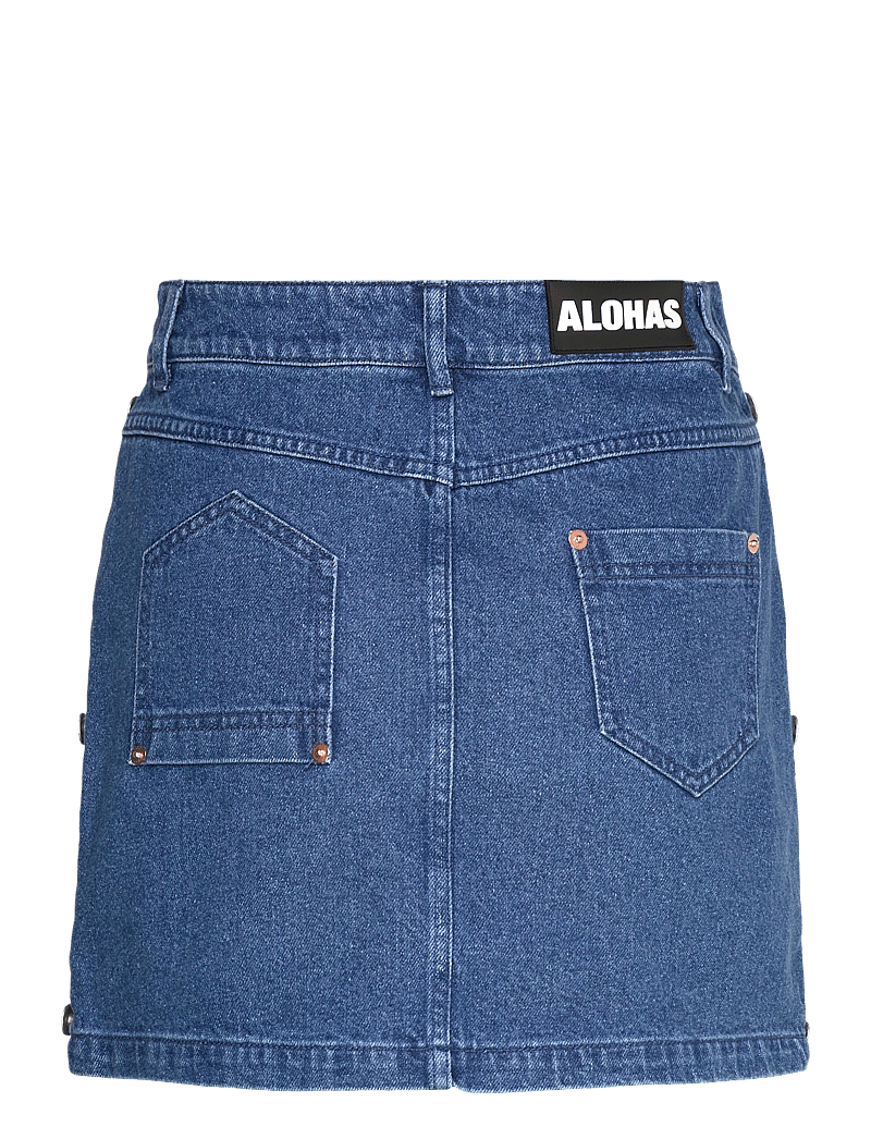 ALOHAS - Hada Deep Blue Denim Skirt - denimnederdele - deep blue - 1