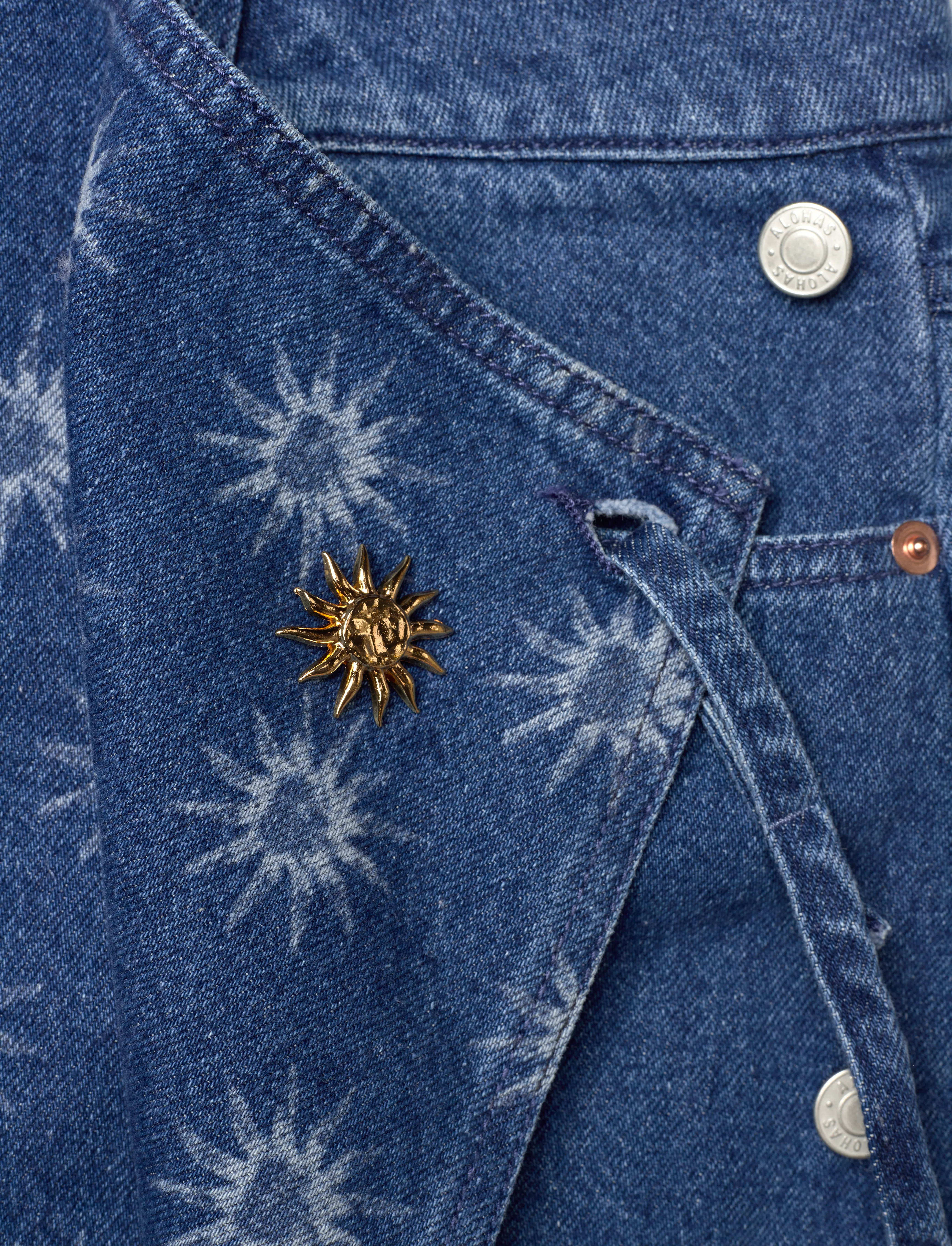 ALOHAS - Hada Deep Blue Denim Skirt - jeanskjolar - deep blue - 4