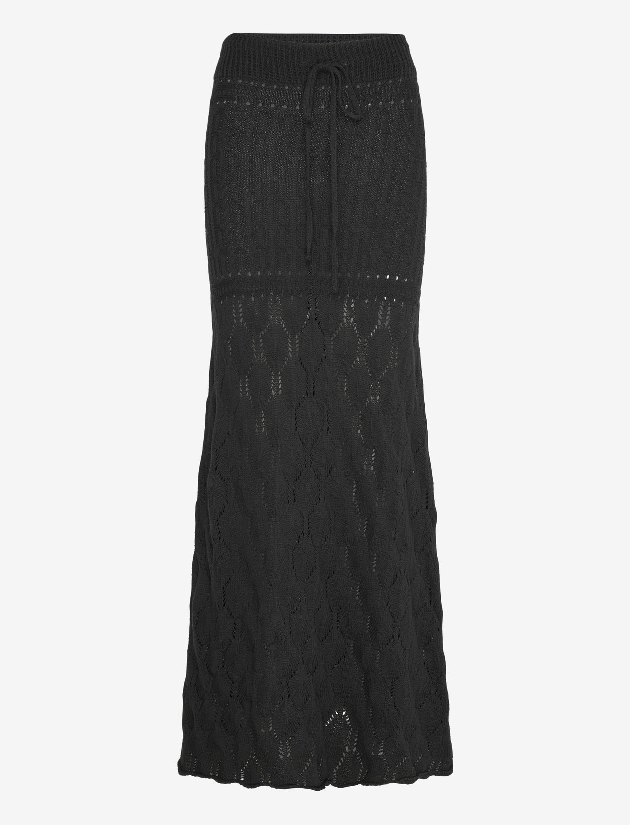 ALOHAS - Mauver Black Tricot Skirt - lange skjørt - black - 0