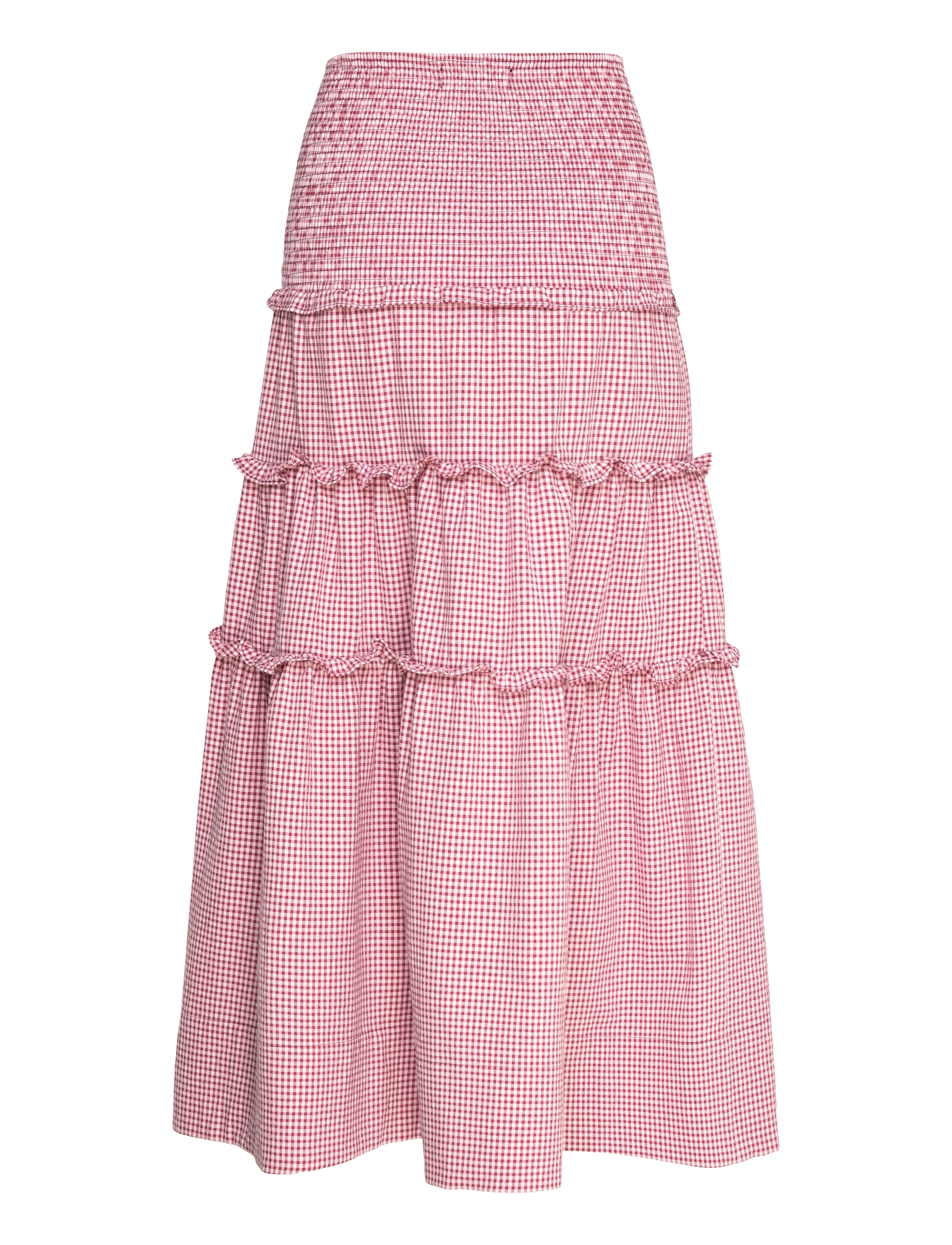ALOHAS - Atenea Checks Burgundy Skirt - checks burgundy - 1