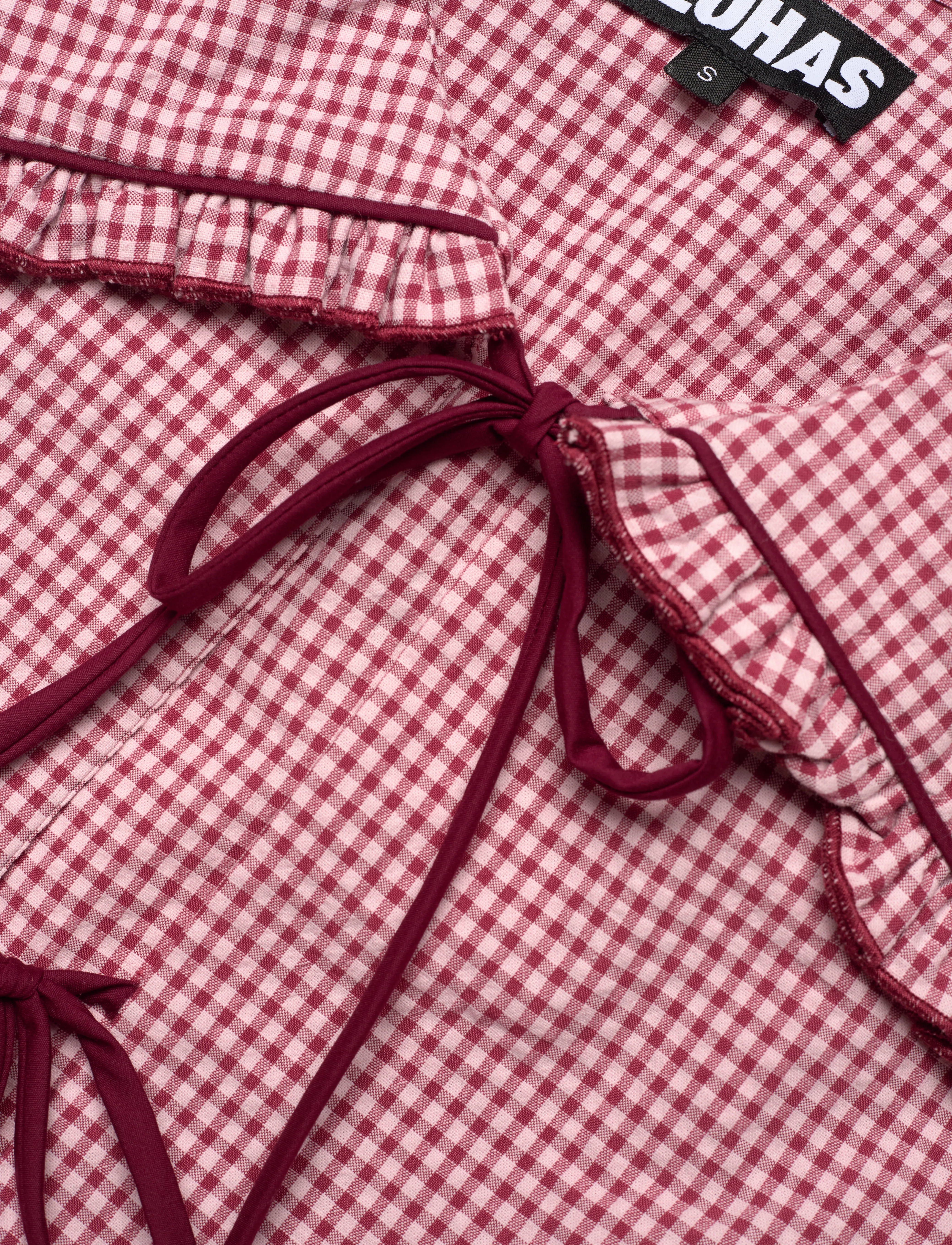ALOHAS - Airi Checks Burgundy Blouse - checks burgundy - 2