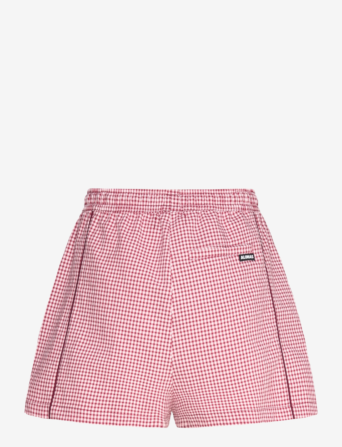 ALOHAS - Saori Checks Burgundy Shorts - casual shorts - checks burgundy - 1