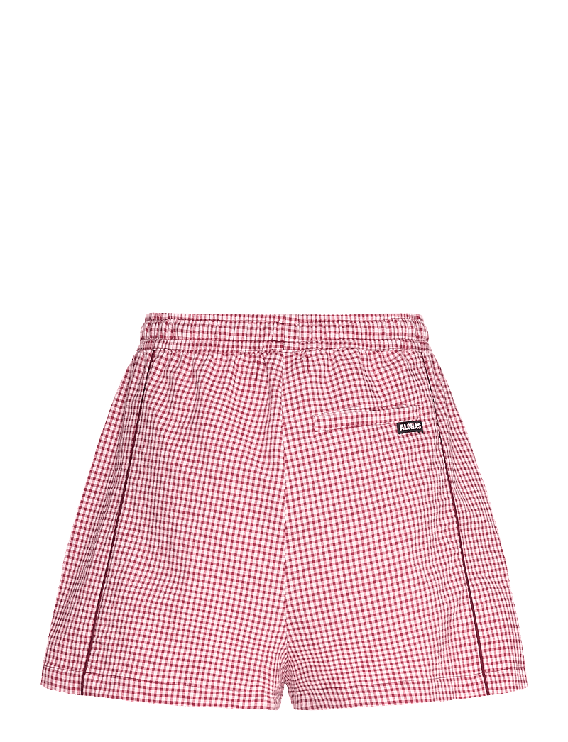 ALOHAS - Saori Checks Burgundy Shorts - casual shorts - checks burgundy - 1