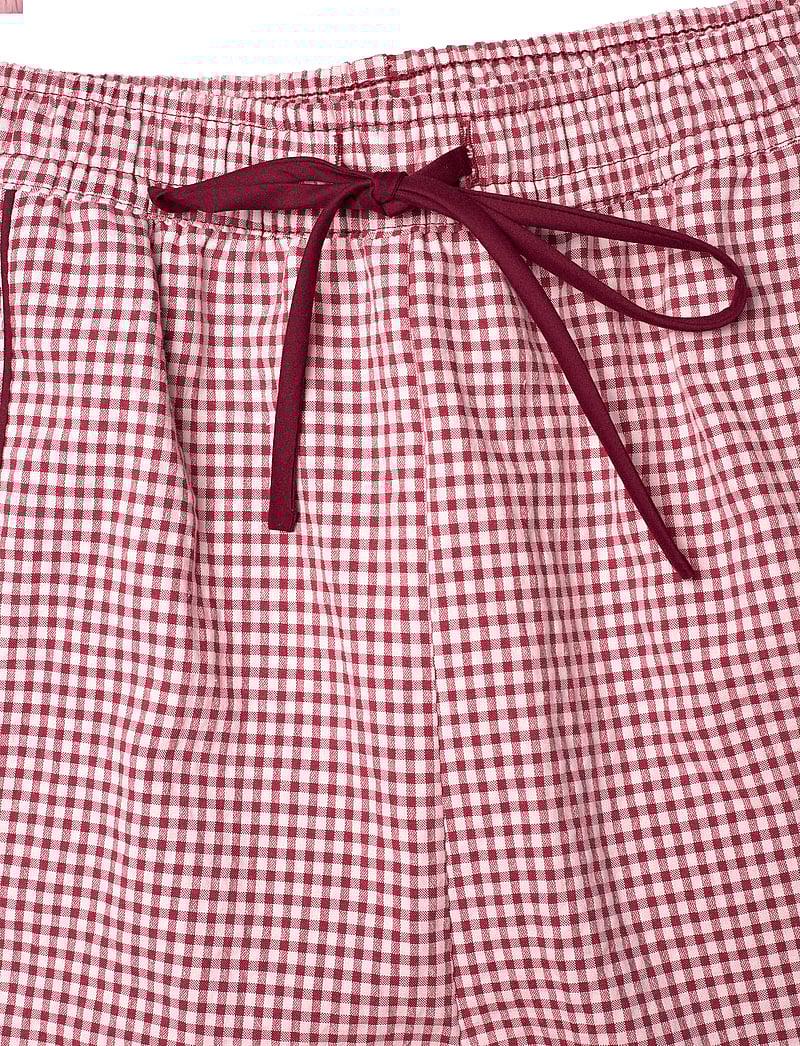 ALOHAS - Saori Checks Burgundy Shorts - casual shorts - checks burgundy - 3